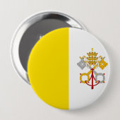 Badge Rond 10 Cm Drapeau de Ville du Vatican (Devant & derrière)
