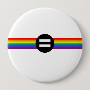 Badge Rond 10 Cm Drapeau des droits des homosexuels