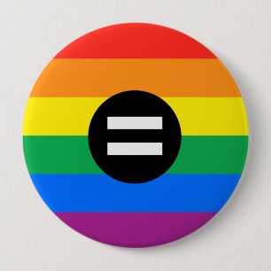Badge Rond 10 Cm Drapeau des droits des homosexuels