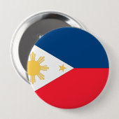 Badge Rond 10 Cm Drapeau des Philippines (Devant & derrière)