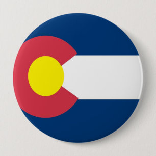 Badge Rond 10 Cm Drapeau d'état du Colorado