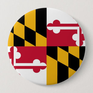 Badge Rond 10 Cm Drapeau d'état du Maryland