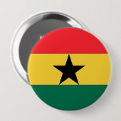Badge Rond 10 Cm Drapeau du Ghana (Devant & derrière)