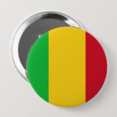 Badge Rond 10 Cm Drapeau du Mali (Devant & derrière)