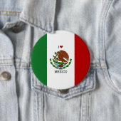 Badge Rond 10 Cm Drapeau du Mexique (En situation)
