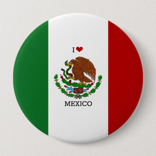 Badge Rond 10 Cm Drapeau du Mexique