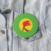 Badge Rond 10 Cm Drapeau du Zaïre (En situation)