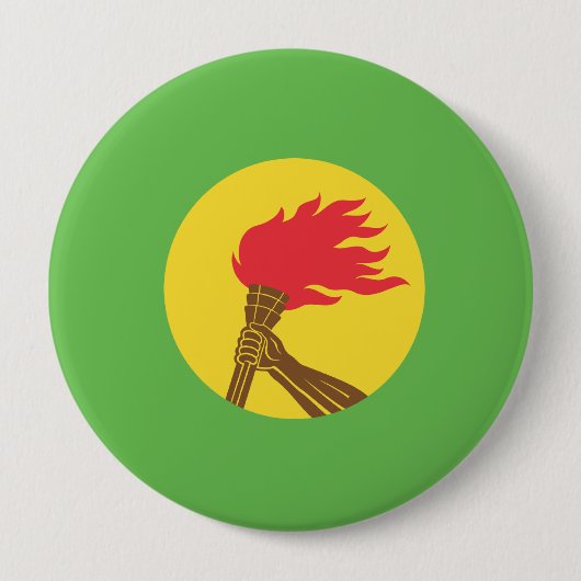 Badge Rond 10 Cm Drapeau du Zaïre (Devant)