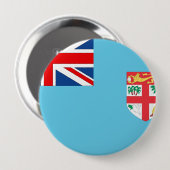 Badge Rond 10 Cm Drapeau Fidji (Devant & derrière)