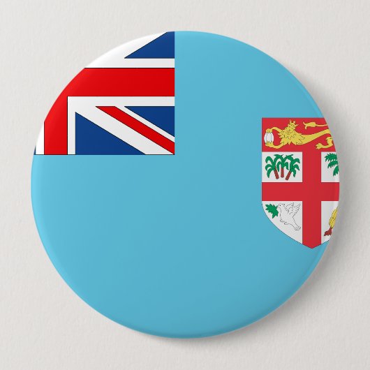 Badge Rond 10 Cm Drapeau Fidji (Devant)