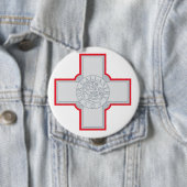Badge Rond 10 Cm Drapeau Malte (En situation)