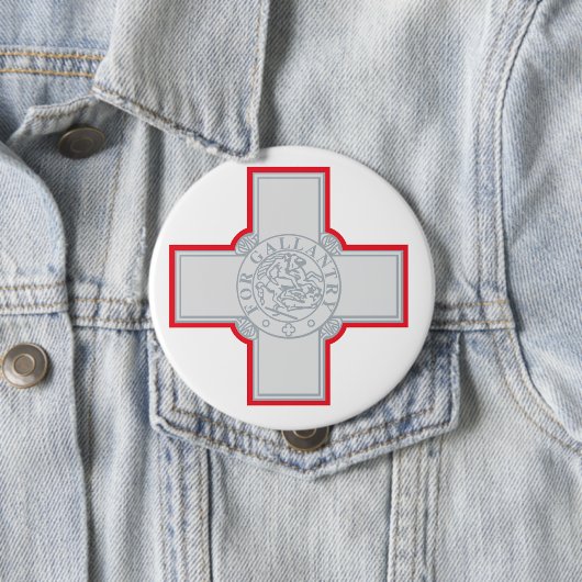 Badge Rond 10 Cm Drapeau Malte (En situation)