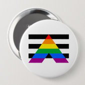 BADGE ROND 10 CM DRAPEAU OFFICIEL D'ALLIÉ (Devant & derrière)