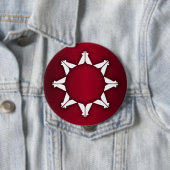 Badge Rond 10 Cm Drapeau Oglala Lakota (En situation)