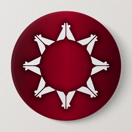 Badge Rond 10 Cm Drapeau Oglala Lakota (Devant)