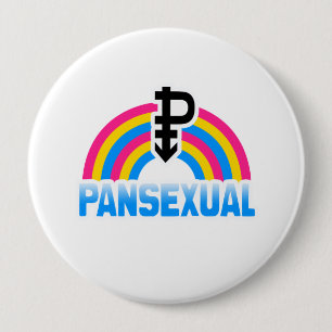 BADGE ROND 10 CM DRAPEAU PANSEXUAL D'ARC-EN-CIEL