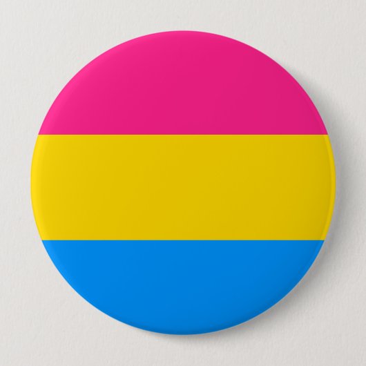 Badge Rond 10 Cm Drapeau Pansexual de fierté (Devant)