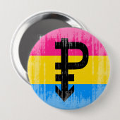 Badge Rond 10 Cm Drapeau Pansexual vintage (Devant & derrière)