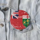 Badge Rond 10 Cm Drapeau vintage d'ONTARIO (En situation)
