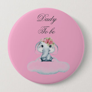 Badge Rond 10 Cm Dreamy Days avec Rosie l'éléphant.