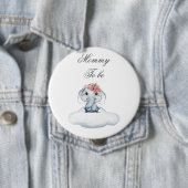 Badge Rond 10 Cm Dreamy Days avec Rosie l'éléphant. (En situation)
