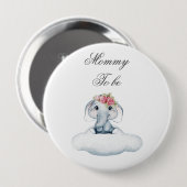 Badge Rond 10 Cm Dreamy Days avec Rosie l'éléphant. (Devant & derrière)