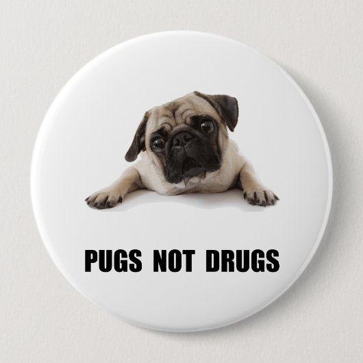 Badge Rond 10 Cm Drogues de carlins pas (Devant)