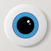 Badge Rond 10 Cm Drôle Mignonne Bleu Eyeball (Devant)