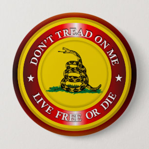 Badge Rond 10 Cm DTOM - Libres vivants ou meurent 2 (le cuivre)