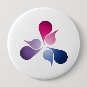 BADGE ROND 10 CM ÉCLAT BISEXUEL DE FIERTÉ