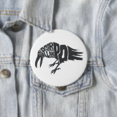 Badge Rond 10 Cm Edgar Allen Poe - Raven (En situation)