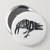 Badge Rond 10 Cm Edgar Allen Poe - Raven (Devant & derrière)