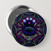 Badge Rond 10 Cm Éffrayant Spider Déplaisant (Devant & derrière)