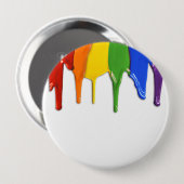 BADGE ROND 10 CM ÉGOUTTURES DE PEINTURE D'ARC-EN-CIEL - .PNG (Devant & derrière)