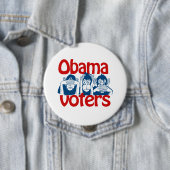 Badge Rond 10 Cm Électeurs d'Obama (En situation)