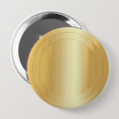 Badge Rond 10 Cm Élégant Blank Faux Gold Modèle Ajouter votre texte (Devant & derrière)