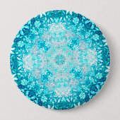Badge Rond 10 Cm Elégant bleu turquoise Aqua Motif en pierre (Devant)