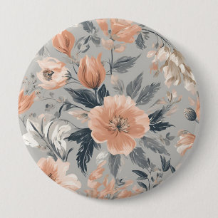 Badge Rond 10 Cm Élégant Vintage floral chic