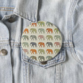 Badge Rond 10 Cm Eléphant Coloré Animal Motif contemporain (En situation)