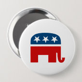Badge Rond 10 Cm Éléphant républicain (Devant & derrière)