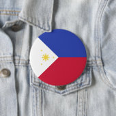Badge Rond 10 Cm Emblème du drapeau des Philippines (En situation)