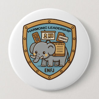 Badge Rond 10 Cm Empathy Elephant – Harmonic Leadership
