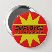 Badge Rond 10 Cm Employé du mois (Devant & derrière)