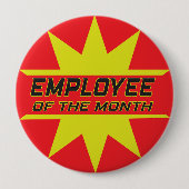 Badge Rond 10 Cm Employé du mois (Devant)