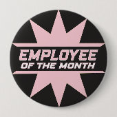 Badge Rond 10 Cm Employé du mois (Devant)