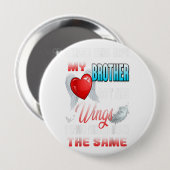 Badge Rond 10 Cm En Mémoire Amoureuse De Mon Frère Pour Son Cadeau  (Devant & derrière)