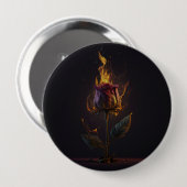 Badge Rond 10 Cm enflammée (Devant & derrière)