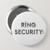Badge Rond 10 Cm Épousant la "SÉCURITÉ d'ANNEAU " (Devant & derrière)