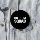 Badge Rond 10 Cm Équipe de basket-ball du groupe Groomsman (En situation)