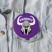 Badge Rond 10 Cm Équipe de robotique Button (En situation)